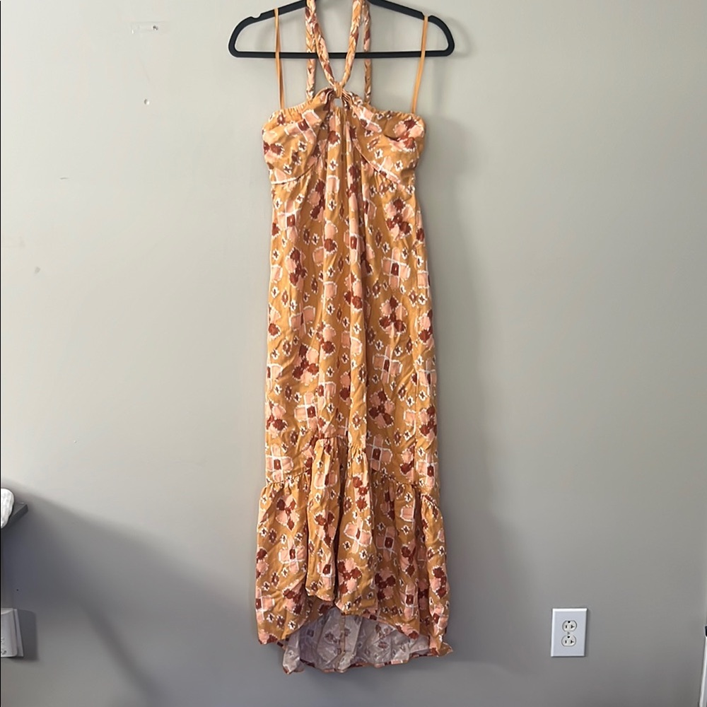 Orange Patterned Women's Dress